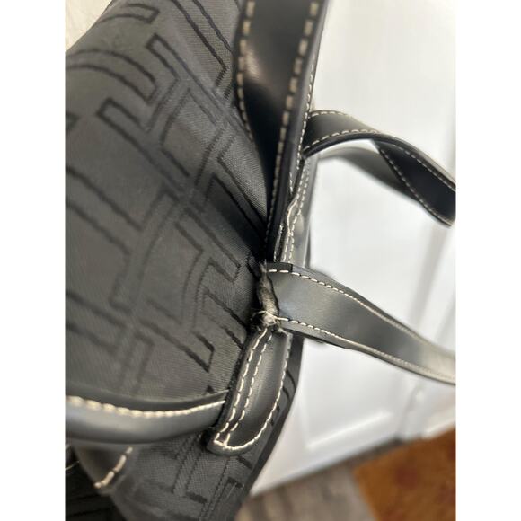 Vintage 1990s Black Mini Backpack Purse | Faux Leather Trim 90s Tommy Hilfiger main image 7